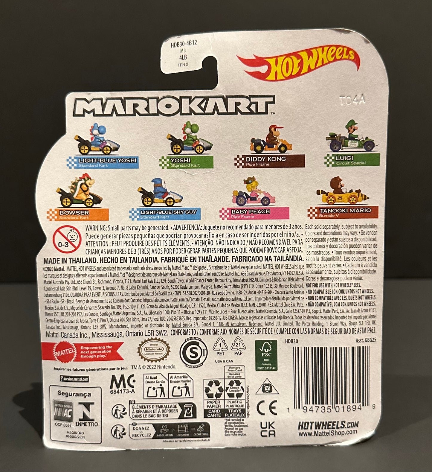Baby Peach: MarioKart (Hot Wheels)