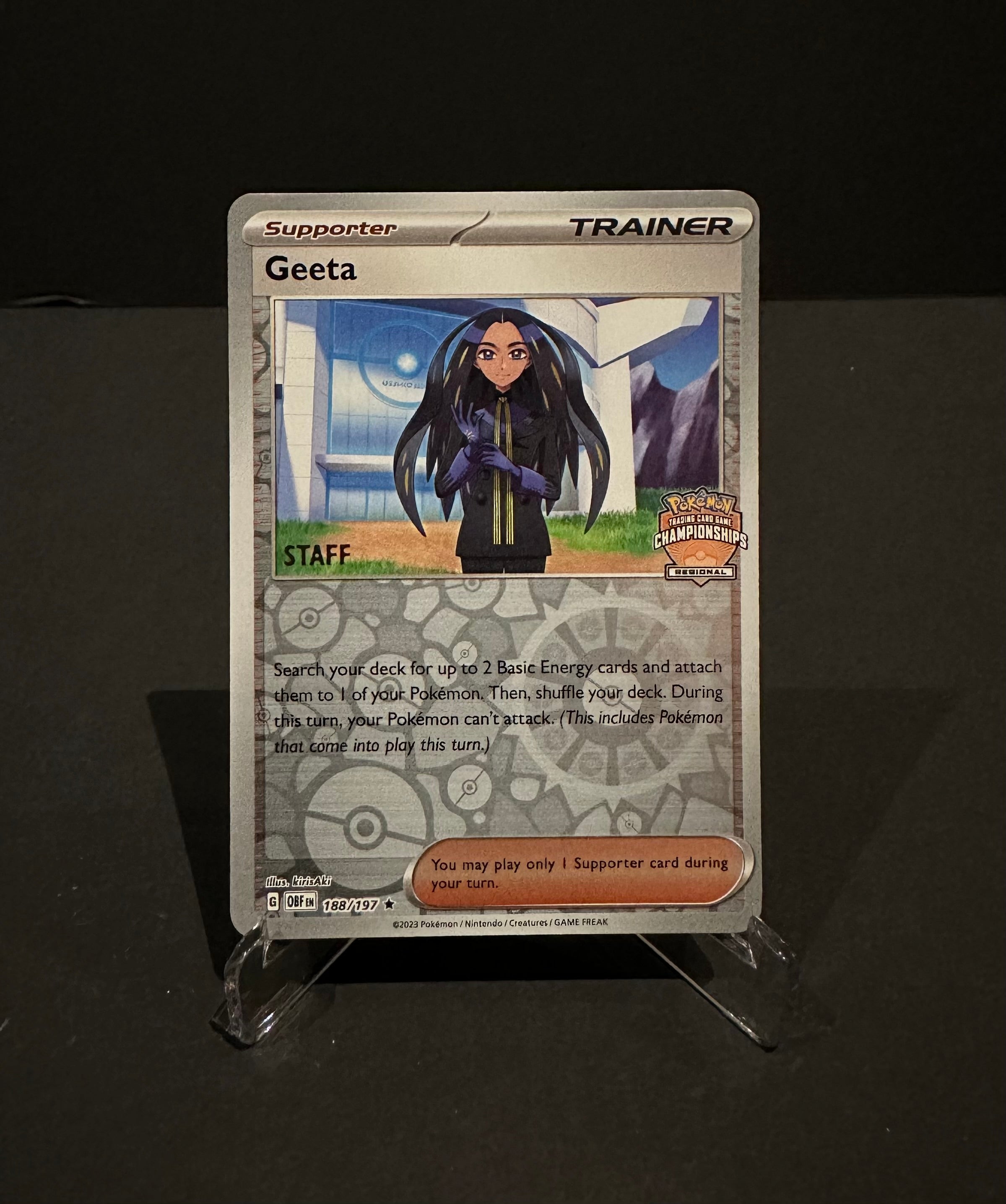 TCG Single: Geeta (STAFF) - Regional Championships Promo TrickRoom Collectables TCG Single: Geeta (STAFF) - Regional Championships Promo TrickRoom Collectables