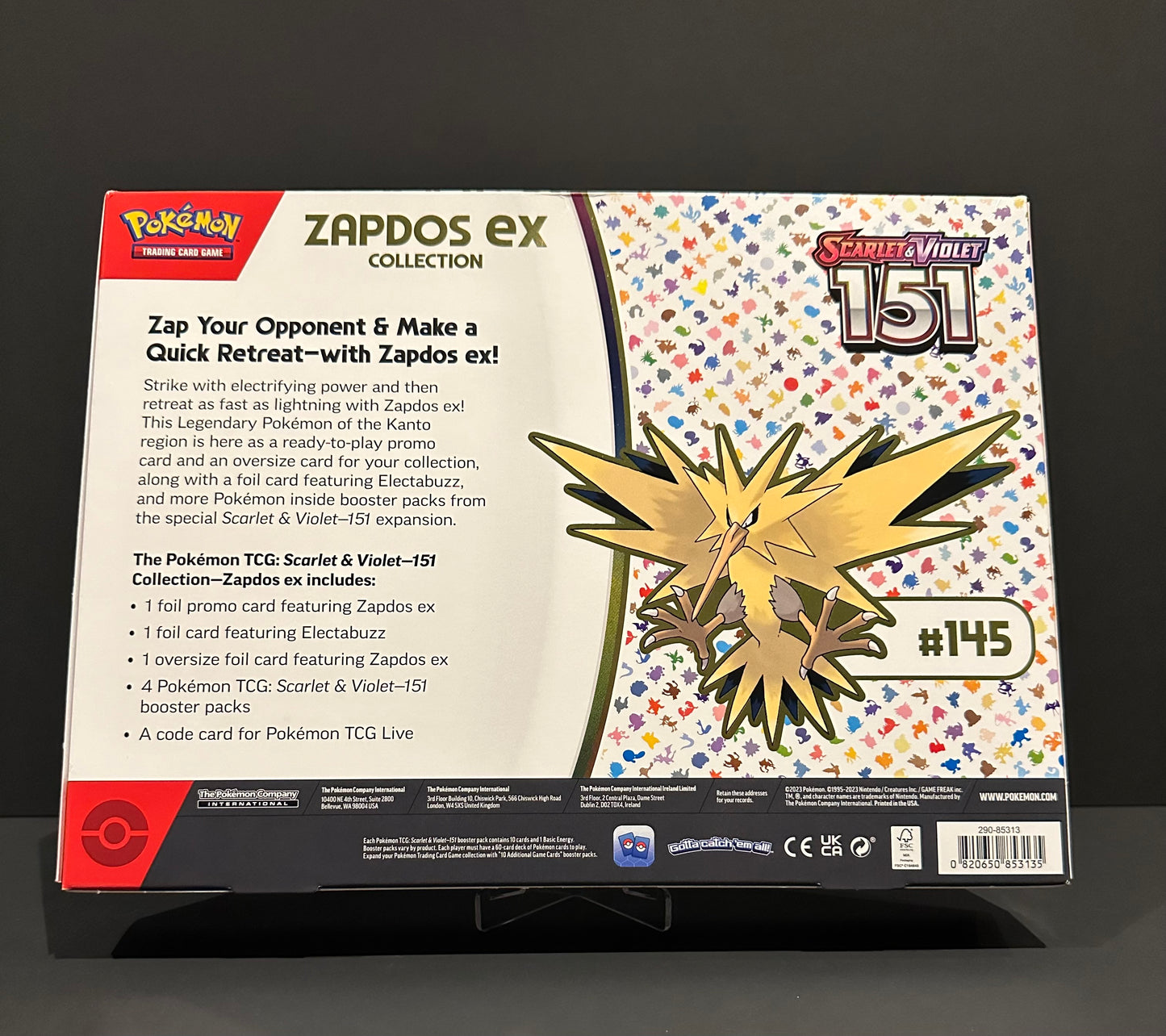 Scarlet & Violet: 151 Zapdos ex TCG Collection