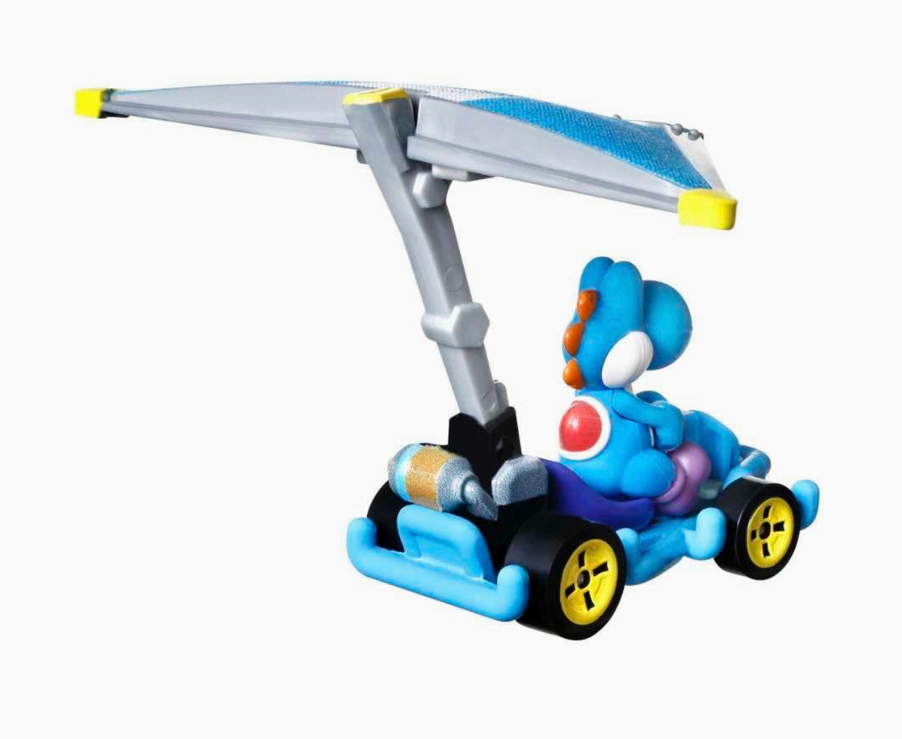 Light Blue Yoshi: MarioKart w/glider (Hot Wheels)