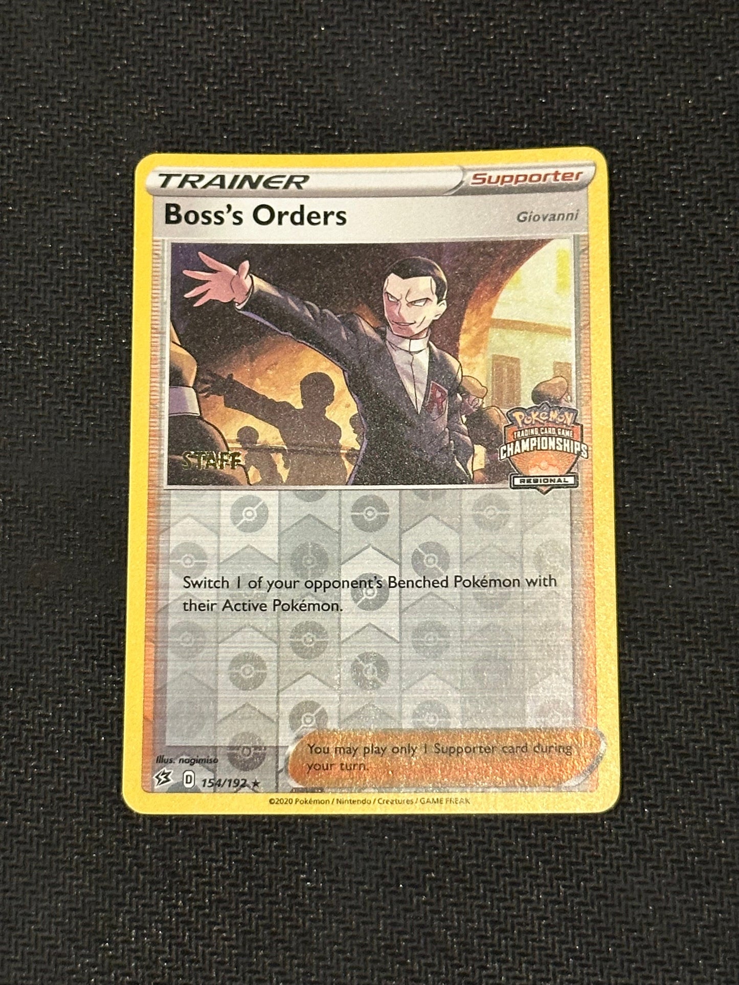 Regional Championships Promo: Boss’s Orders (Giovanni) STAFF