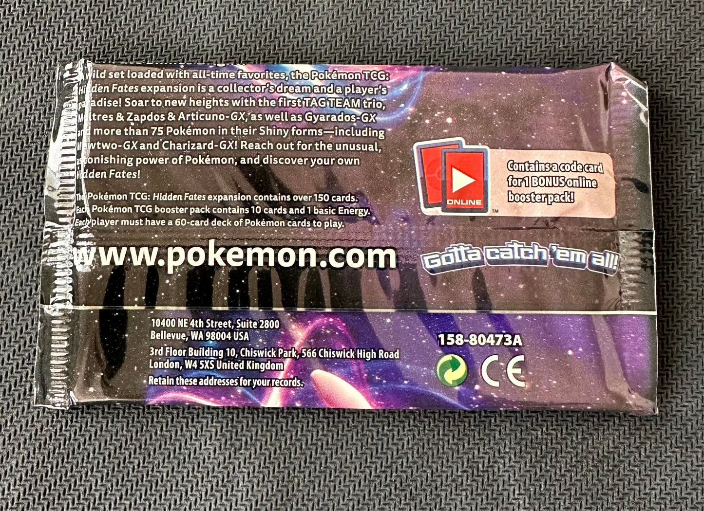 Hidden Fates booster pack