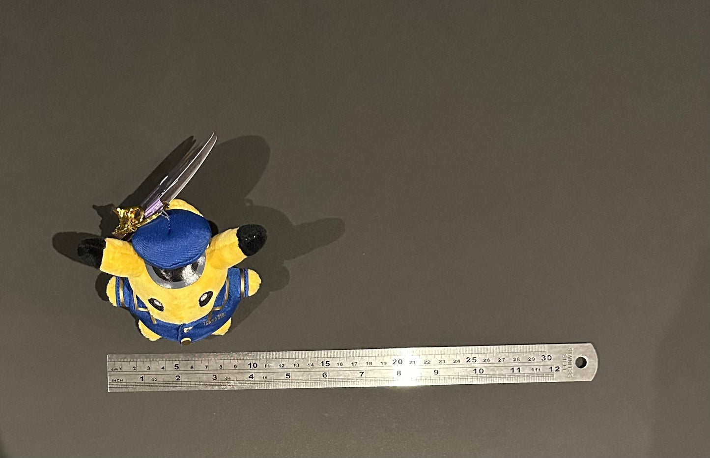 Pikachu (Tokyo Station Conductor cosplay) plush Keychain