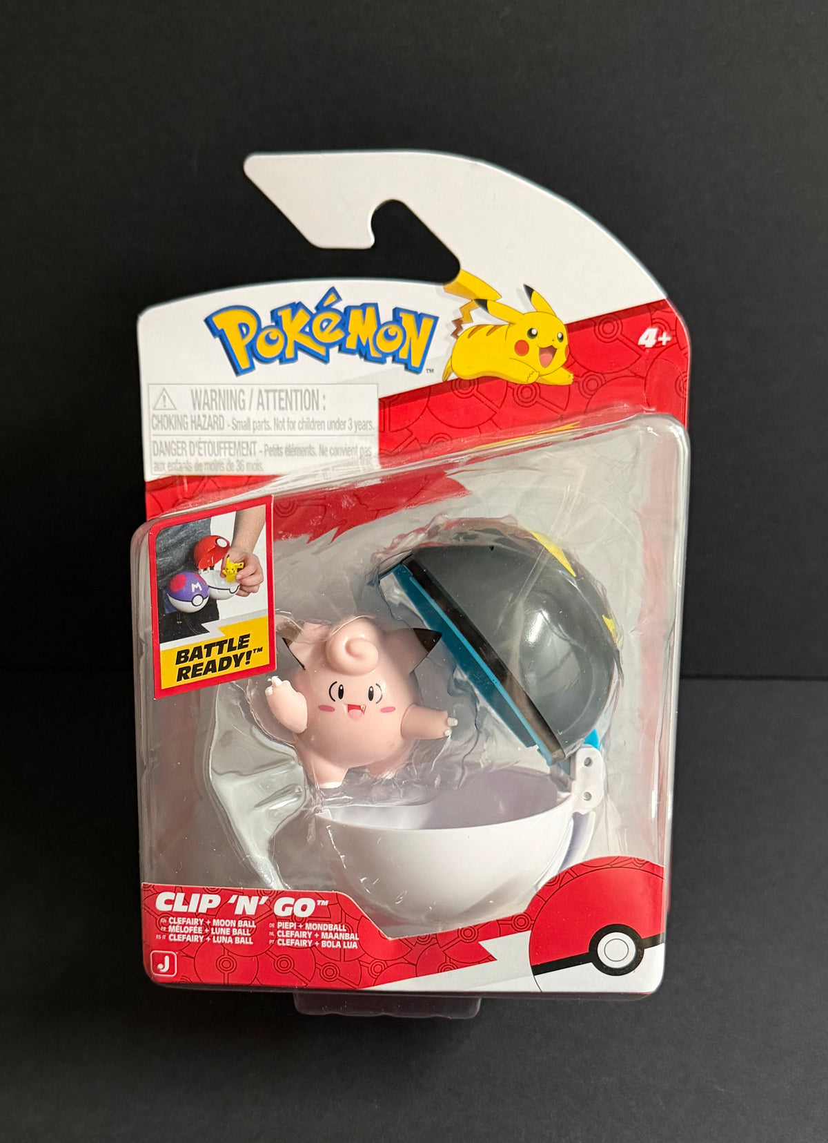 Pokemon Clip N Go: Clefairy w/moon ball