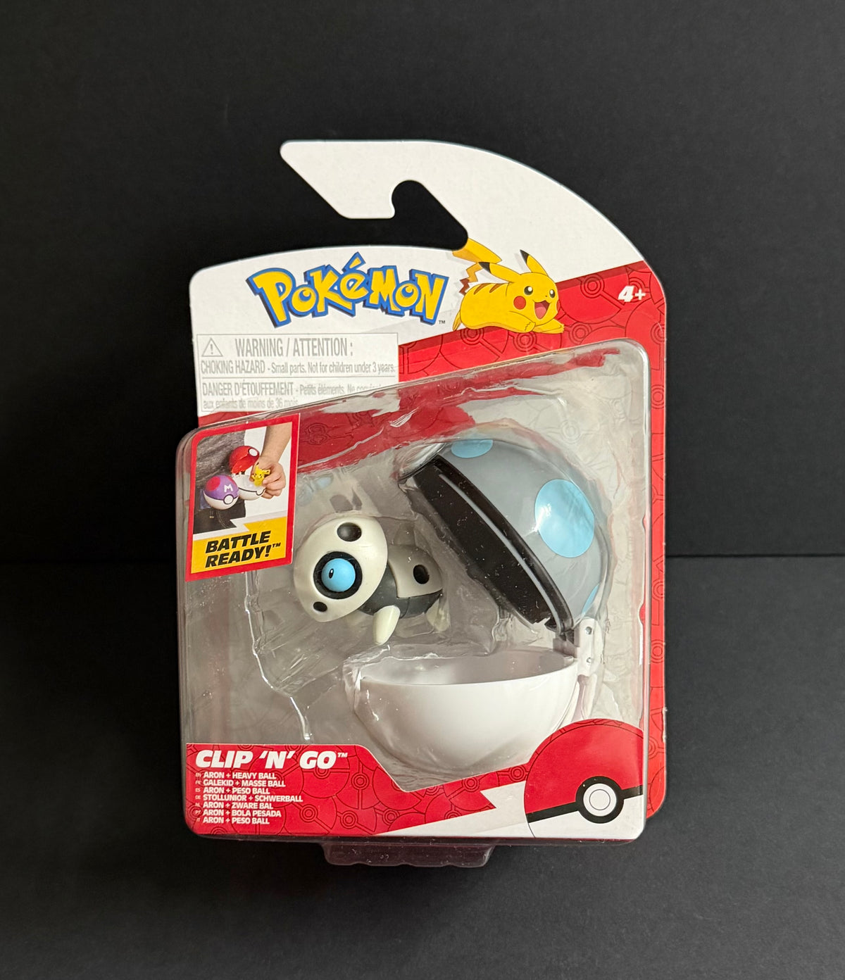 Pokemon Clip N Go: Aron w/heavy ball