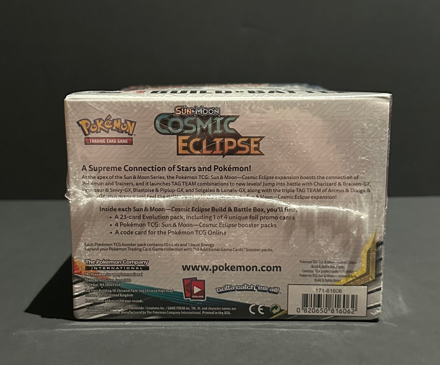 Sun & Moon: Cosmic Eclipse Build & Battle box (Sealed 10 packed)