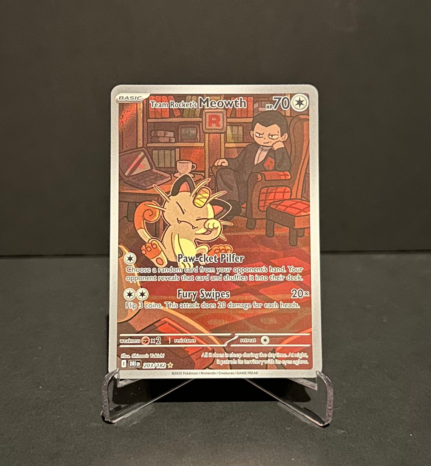 TCG Single: Team Rocket’s Meowth (Illustration Rare) - Destined Rivals
