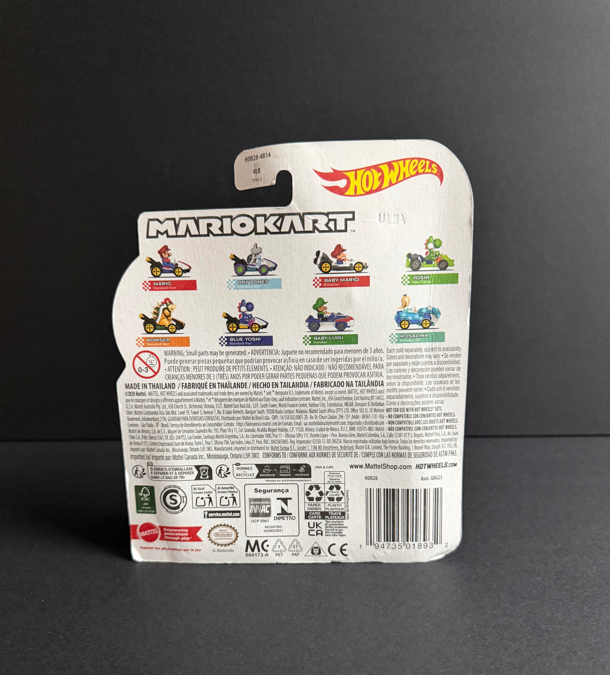 Hot Wheels: Baby Luigi [Sneeker] Mario Kart Diecast