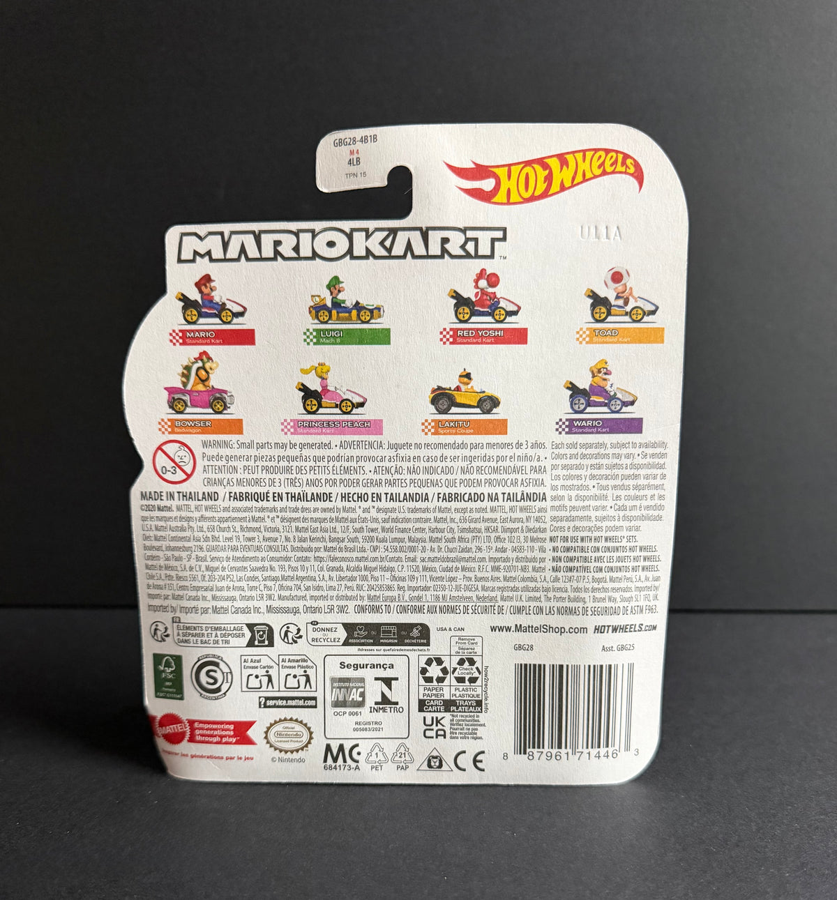 Hot Wheels: Princess Peach [Standard Kart] Mario Kart Diecast