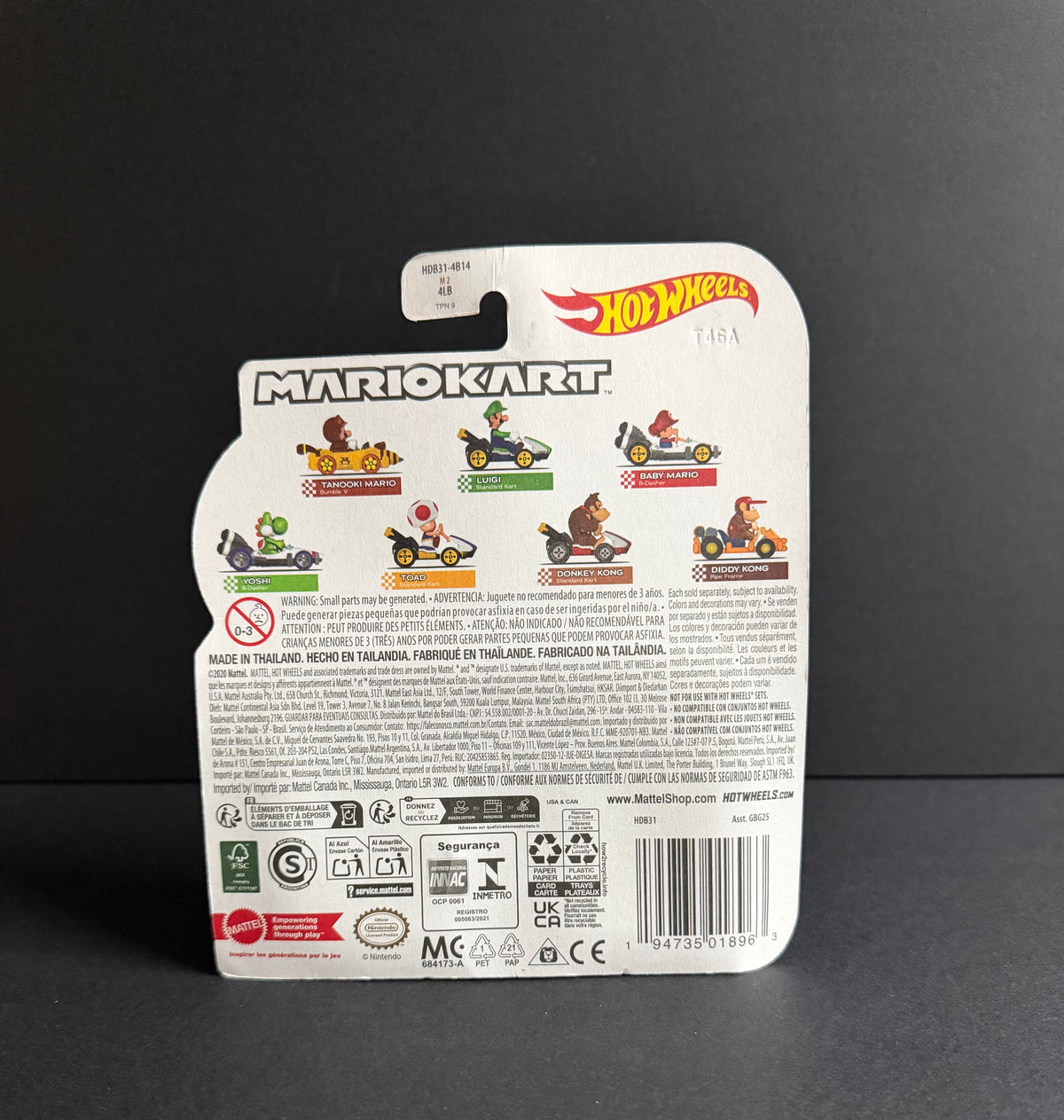 Hot Wheels: Tanooki Mario [Bumble V] Mario Kart Diecast