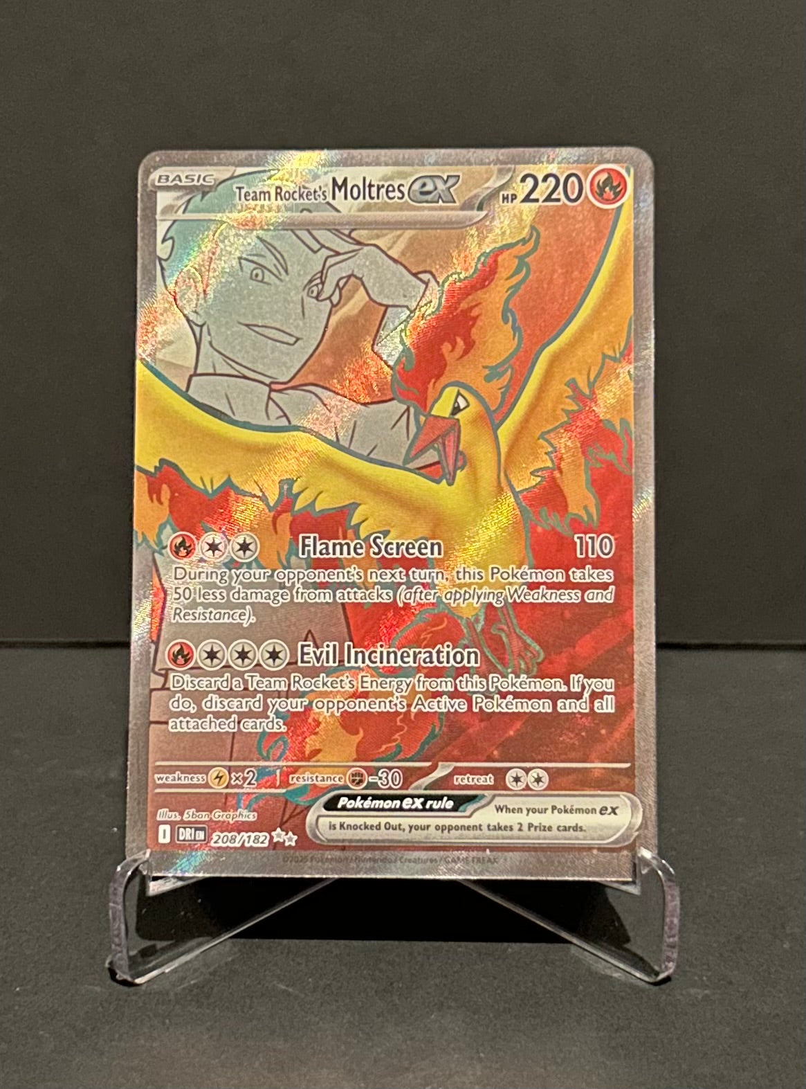 TCG Single: Team Rocket’s Moltres ex (Full Art) - Destined Rivals