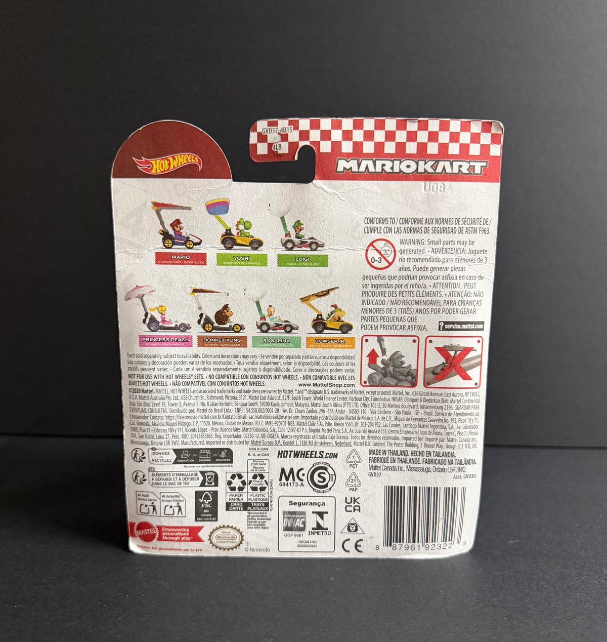 Hot Wheels: Donkey Kong [B-Dasher w/glider] Mario Kart Diecast