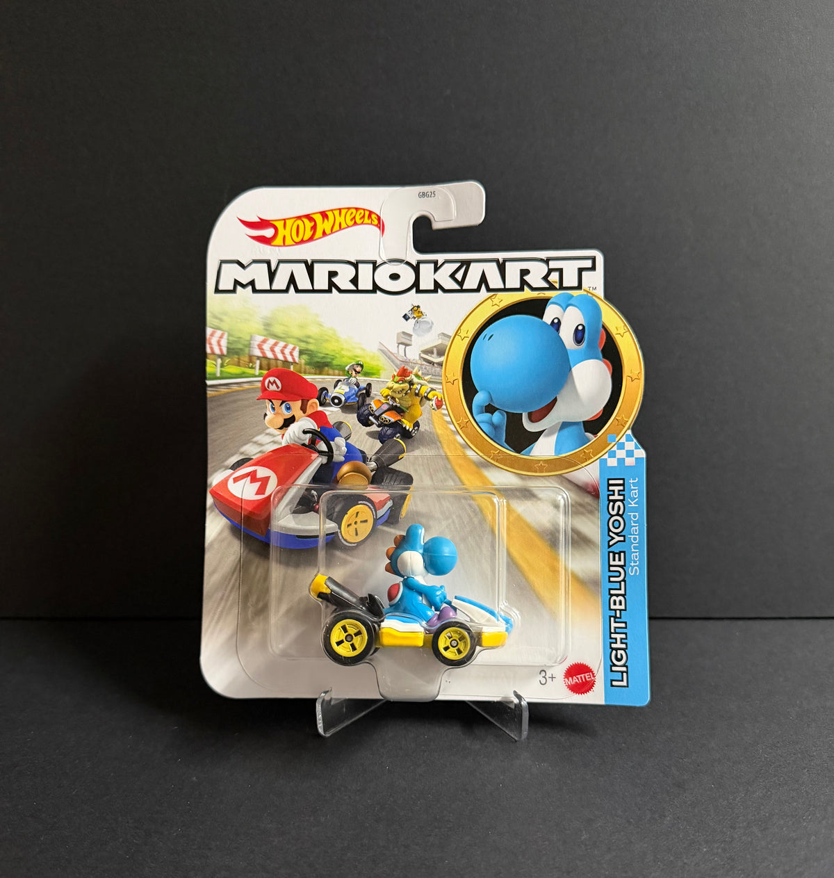 Hot Wheels: Light Blue Yoshi [Standard Kart] Mario Kart Diecast