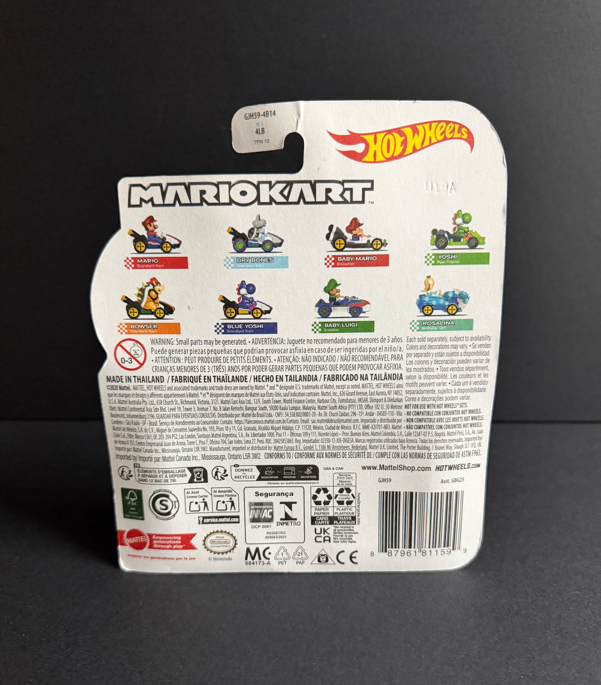 Hot Wheels: Dry Bones [Standard Kart] Mario Kart Diecast
