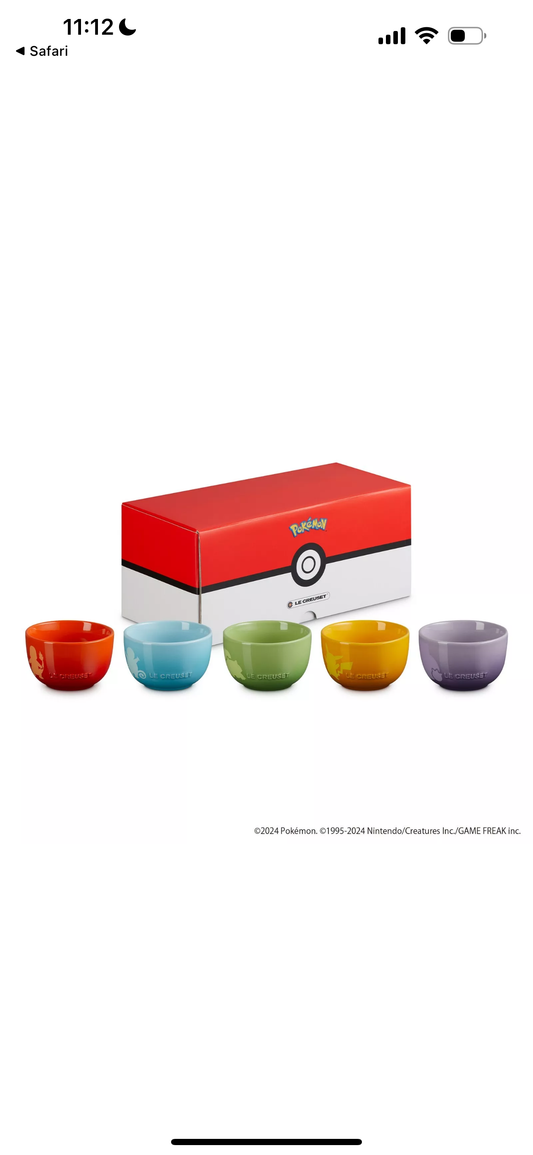 Le Creuset Pokémon bowls (set of 5)